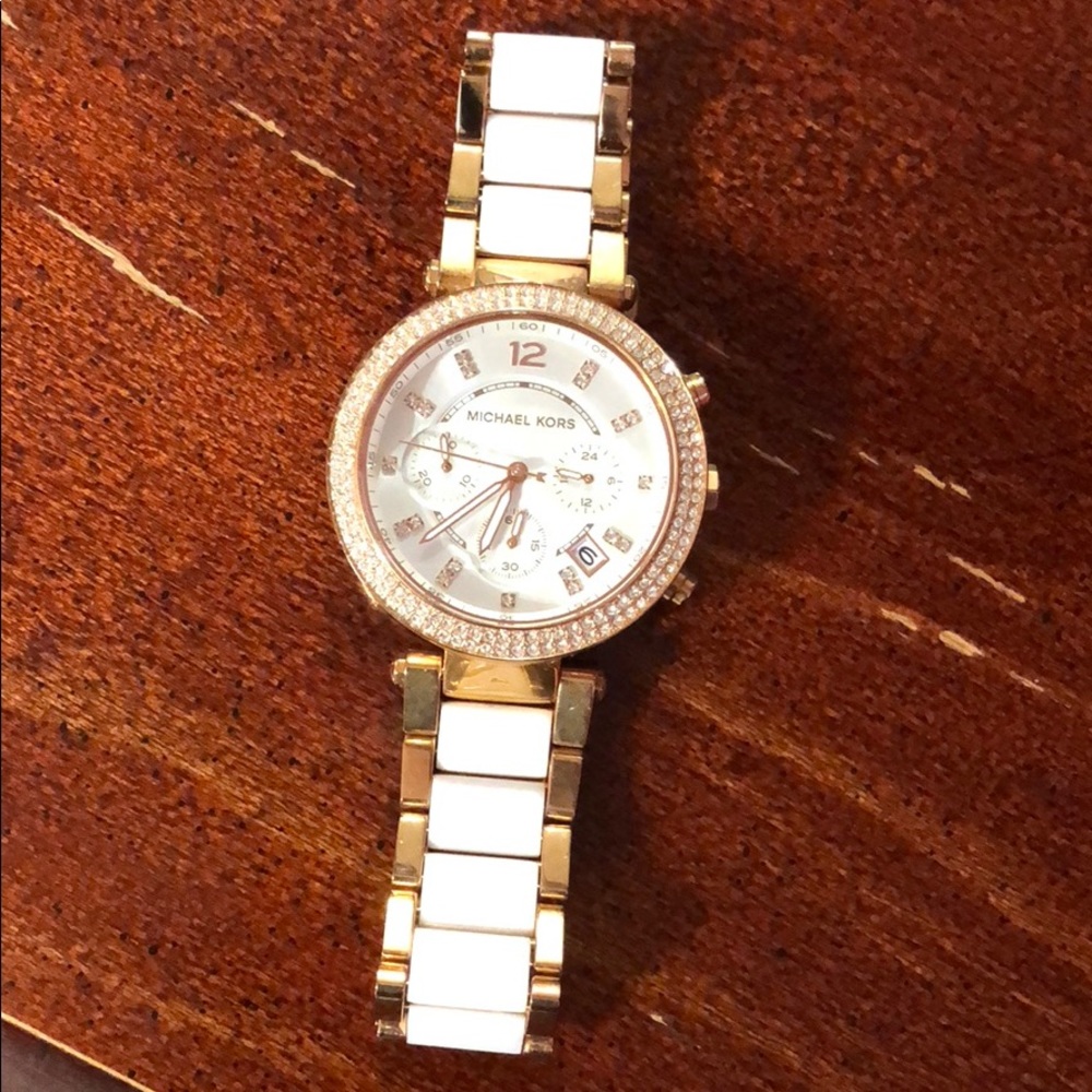 Michael Kors Watch, Bendel Bracelet and necklace.